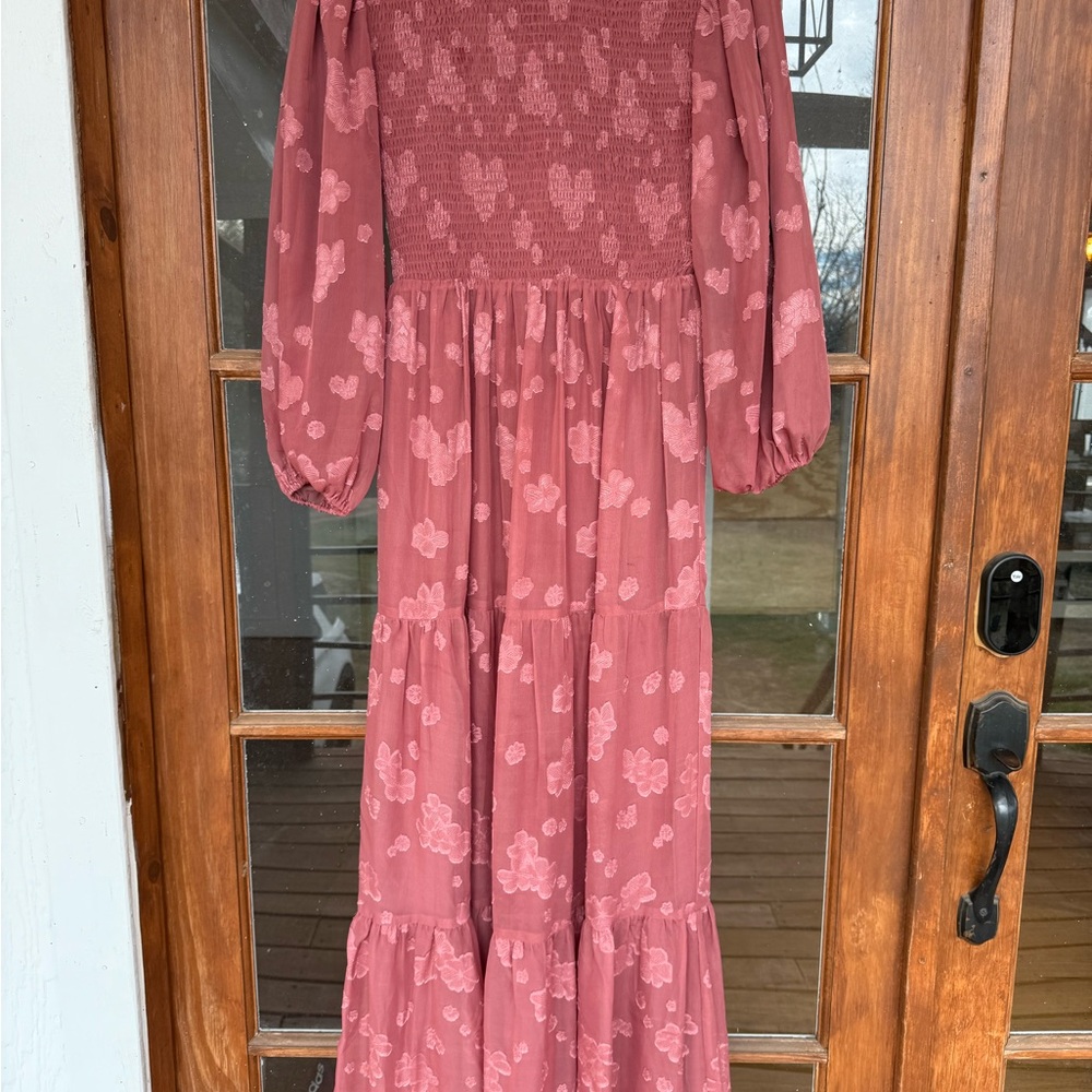 Elegant Floral Long Sleeve Dress